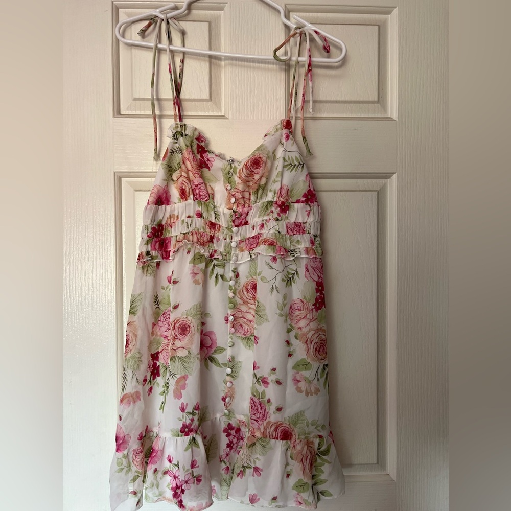 White dress with little flowers
